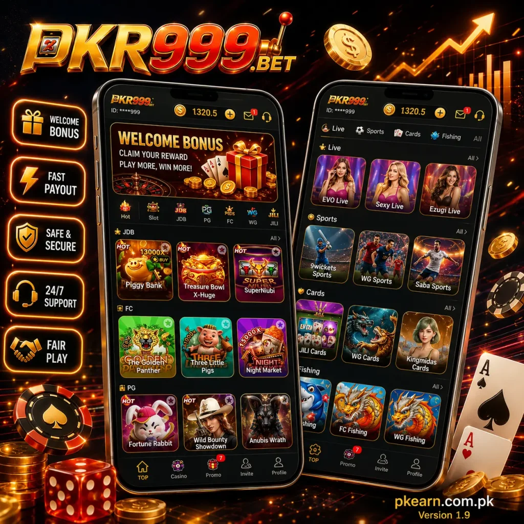 pkr999 game dashboard image