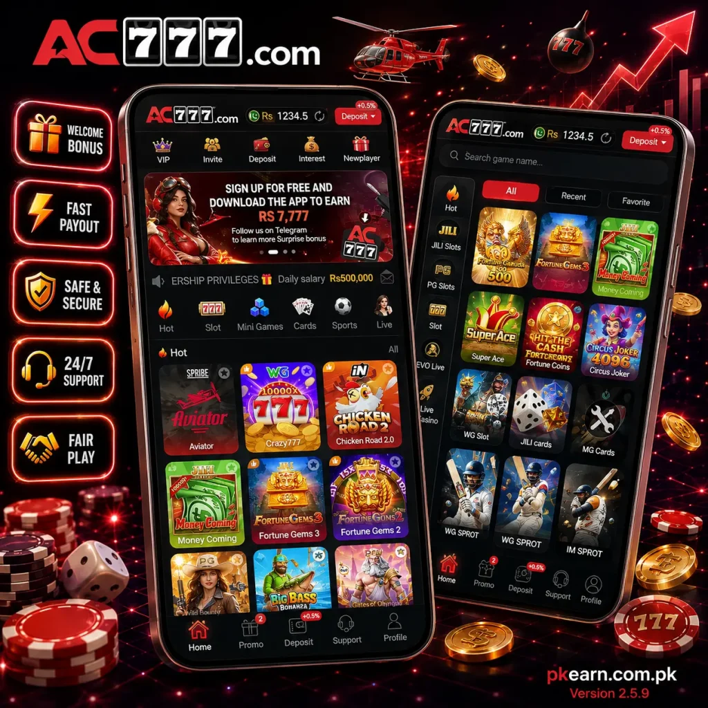 AC777 game APK dashboard banner image 
