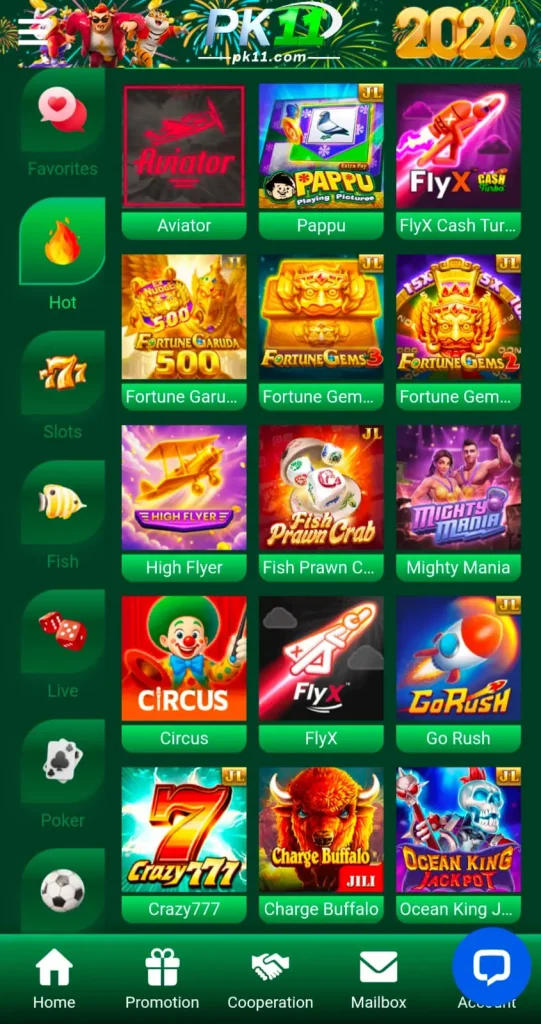 PK11 Game Popular Games Collection 2026 Screenshot