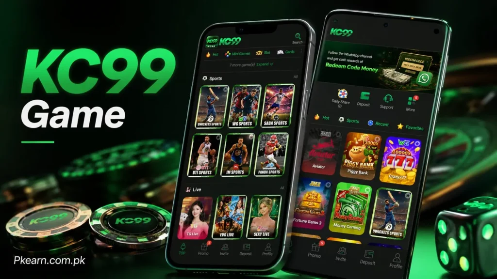 KC99 game APK dashboard image