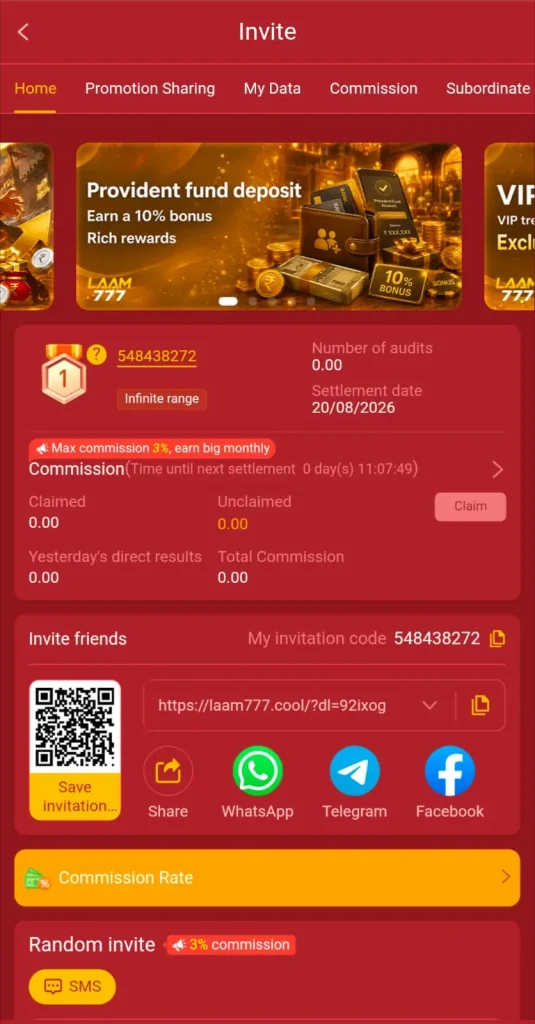LAAM777 Game Invite and Earn Real Money