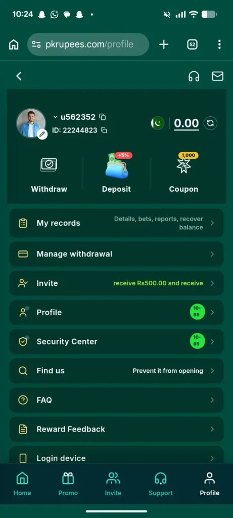 PKRUPEES Game Download 2026 – Latest APK interface and gaming options