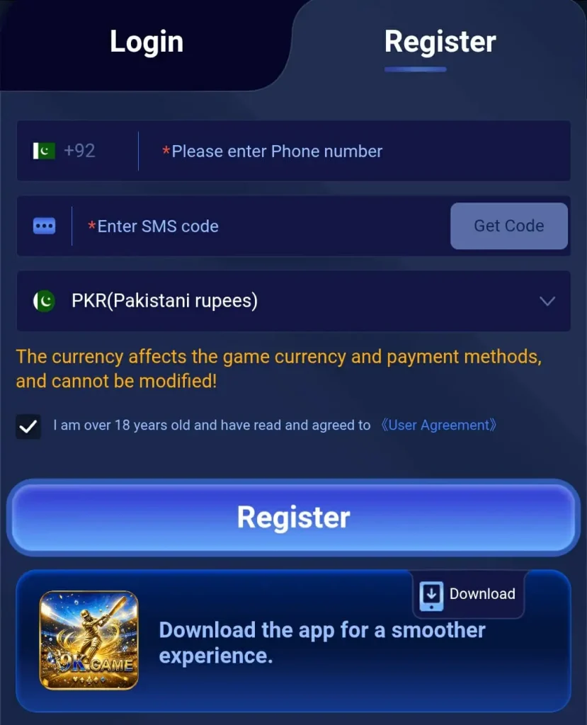 9k game registration image