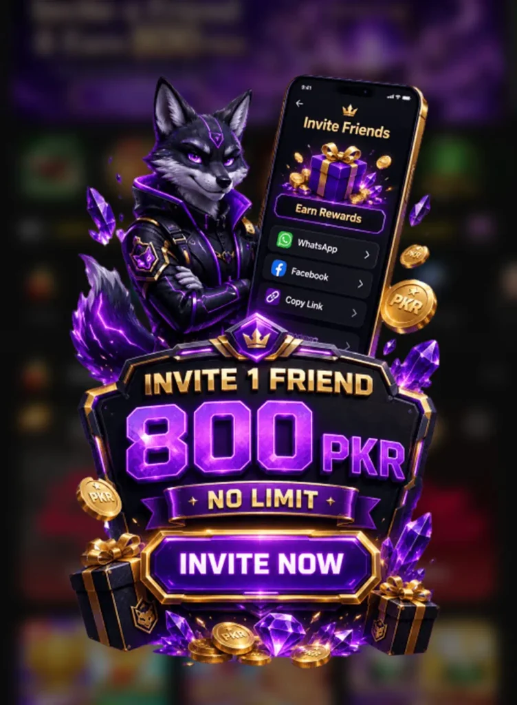 K6 Game invite bonus and referral reward section